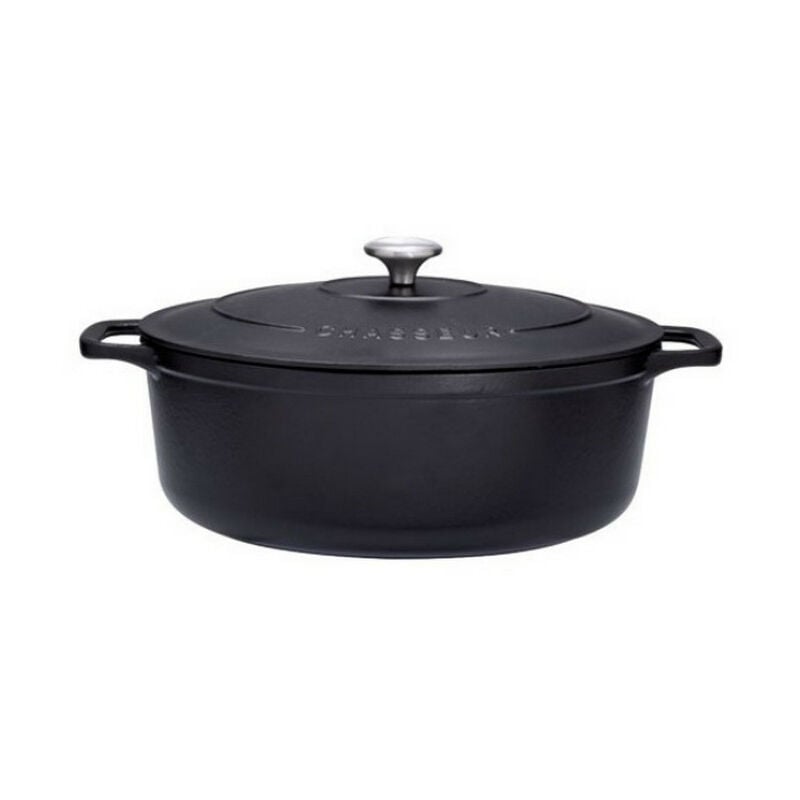 Cocotte ovale en fonte émaillée 27cm noire sublime Chasseur puc472701