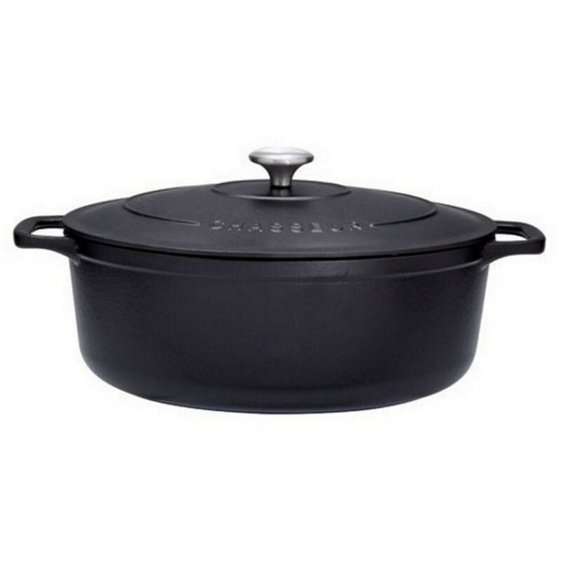 Cocotte ovale en fonte émaillée 29cm noir Chasseur puc472901