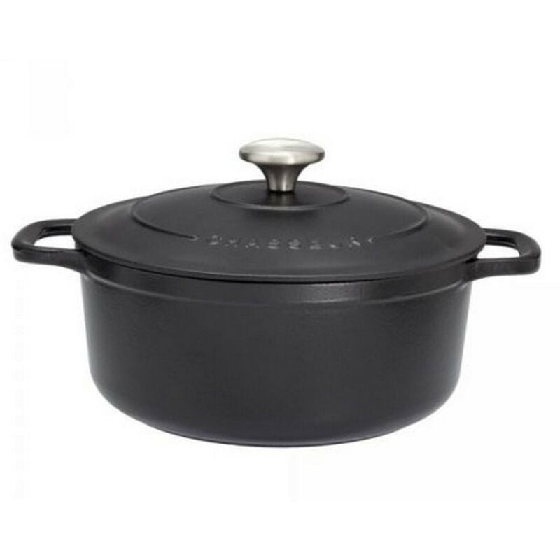 Invicta - Cocotte ronde fonte émaillée 20cm noir - Chasseur - puc472001