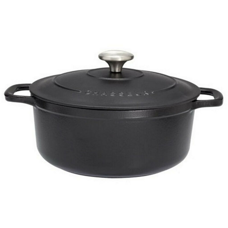 Cocotte ronde en fonte émaillée 26cm noir Chasseur puc472601