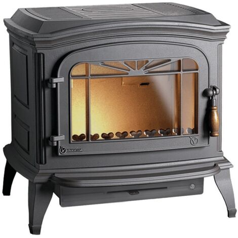 Invicta – Poêle à bois Bradford 9kW – Combustion lente jusqu'à 8h – Bûches 54 cm – Système vitre propre – Origine France Garantie