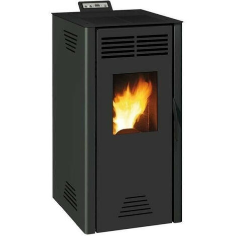 Invicta – Poêle à granulés 7,3 kW – Rendement 88,7% – Évacuation des fumées arrière – Programmable pour espaces variés