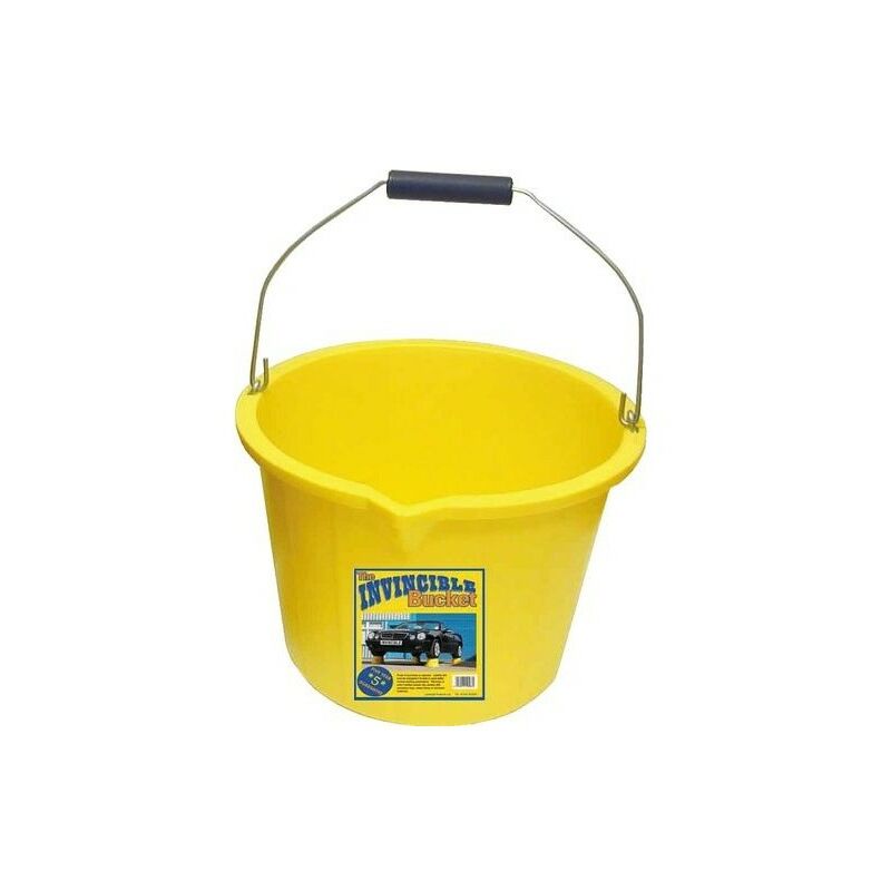 PB1004Y Extra Heavy Duty Yellow Builders Bucket 15 Litre - Invincible
