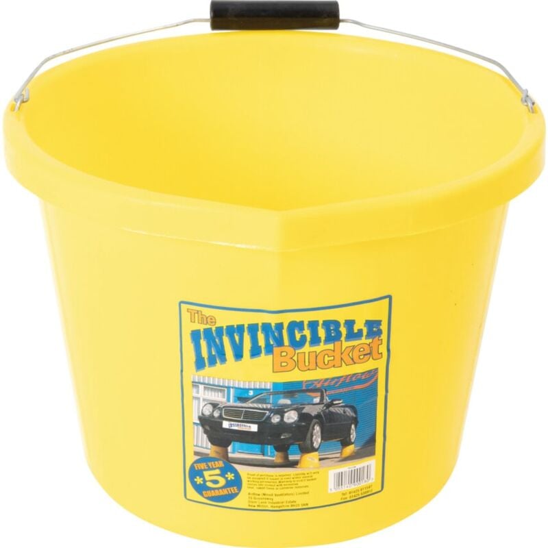 Invincible Yellow Builders Bucket 15LTR - Kennedy