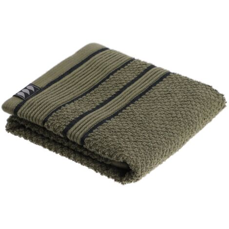 Invite handtuch 30x50 cm 100% baumwolle - khaki schwarz - Tendance