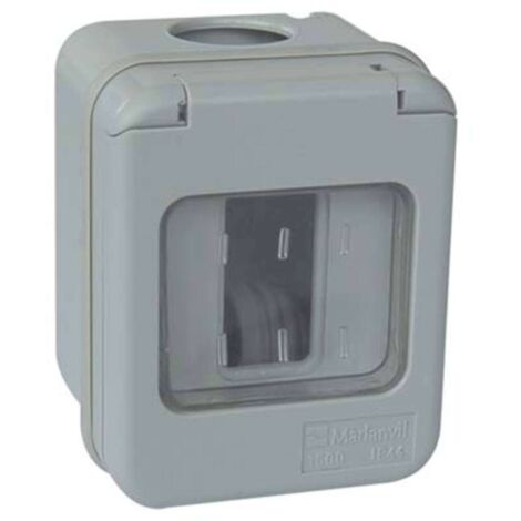 INVOLUCRO A PARETE + PORTELLA IP44 MARLANVIL - POSTI 1 MM 66X82 H.MM 57 X VENUS - 6 pezzi