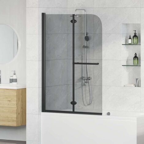 Involucro Doccia Nero 120 x 140 cm Vetro ESG e Alluminio vidaXL