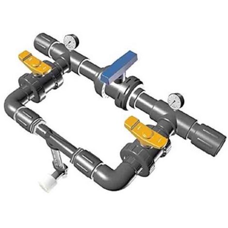 Inyector de fertilizante 50Ø 3mm con válvulas. Caudal máximo de riego 588 l/h y abono 40 litros a 3 bar de presión
