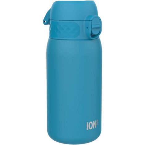 Ion8 Borraccia Inox Leggero per Bambini, 400ml, Non Isolato, a Prova di Perdite, Facile da Aprire, Serratura Sicura, Lavabile in Lavastoviglie, Facile Pulizia, Durevole e Antigraffio, Blu