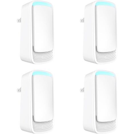 Ioniseur d'air enfichable — Purificateur d'air à ions négatifs — Désodorisant silencieux (Lot de 4)