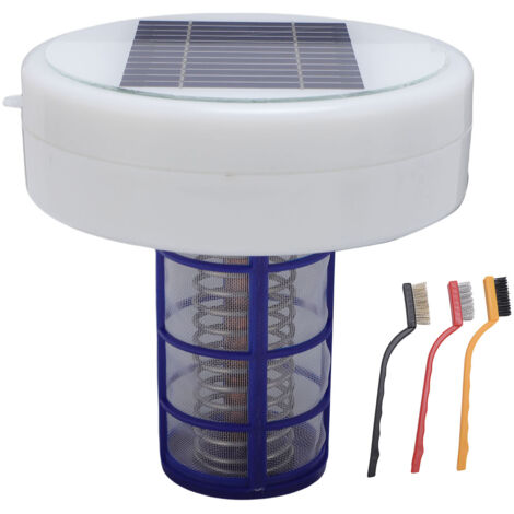 Ioniseur de piscine solaire, dispositif de nettoyage à ionisation flottant en cuivre avec panneau pour SPA de natation