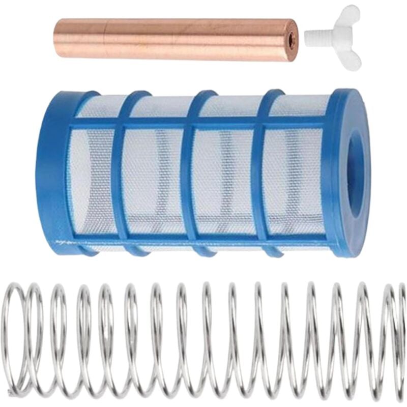 Coocheer - Ioniseur solaire de piscine de remplacement, anode en cuivre pour le nettoyage de la piscine Comprend un panier filtrant et une vis