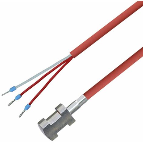 iOVEO 004AL01302 - PT100 - Sonda a 3 conduttori con cavo in silicone, fissaggio fino a 200°C, 2 metri