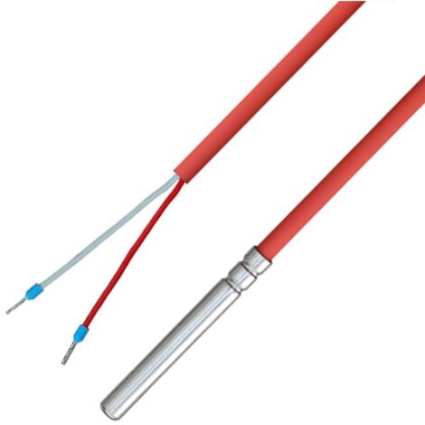 iOVEO 036HS41202 - KTY81-110 - Sonda di temperatura con cavo in silicone fino a 200 °C, sensore KTY, 2 metri