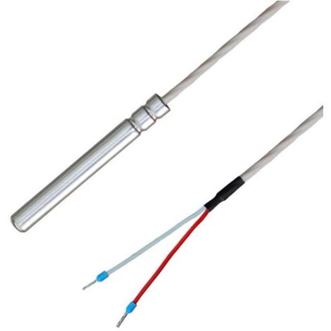 iOVEO 038HT02205 - PT1000 - Sonda di temperatura con cavo di collegamento in teflon fino a 250 °C, impermeabile IP67 per uso alimentare, 5 metri