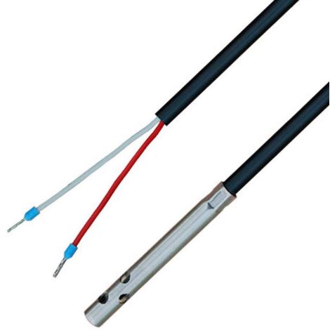 iOVEO 044LF02205 - PT1000 - Sonda d'aria con sensore di temperatura e guaina di protezione perforata, 5 metri