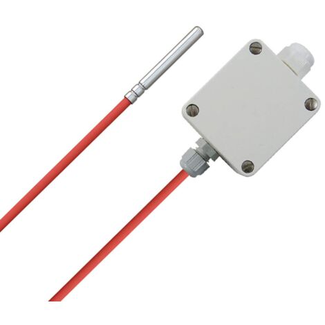 iOVEO 213HS02202 - Alloggiamento misuratore di temperatura con cavo di collegamento in silicone, uscita Attivo, campo di misurazione regolabile, sensore di temperatura, 2 metri