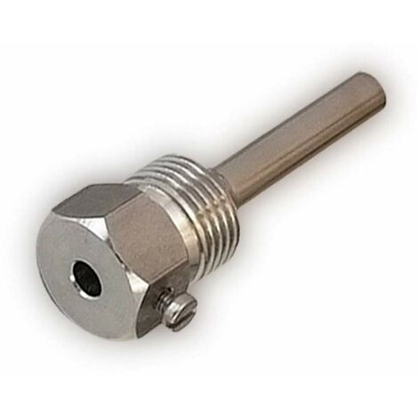 iOVEO 420TH00015 Pozzetto 1/2 Pollice, Manicotto a Immersione in Acciaio Inox V4A, G 1/2, per Sensore di Temperatura, 6 mm, Riscaldamento fino a 600 °C, Lunghezza di Montaggio 150 mm