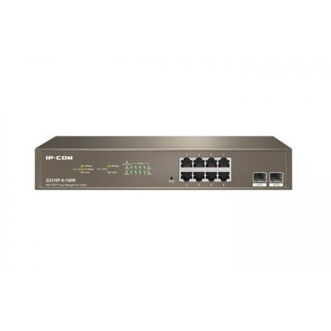 Ip-Com IP-COM Networks G3310P-8-150W switch di rete Gestito L2 Gigabit Ethernet (10/100/1000) Supporto Power over Ethernet (PoE) Grigio