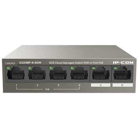IP-COM Networks G2206P-4-63W switch Gestionado Gigabit Ethernet (10/100/1000) Energía sobre Ethernet (PoE)