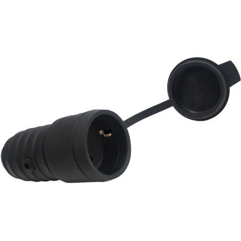 IP44 - 1 socket - 16A - Tipo F - Negro - 50mm