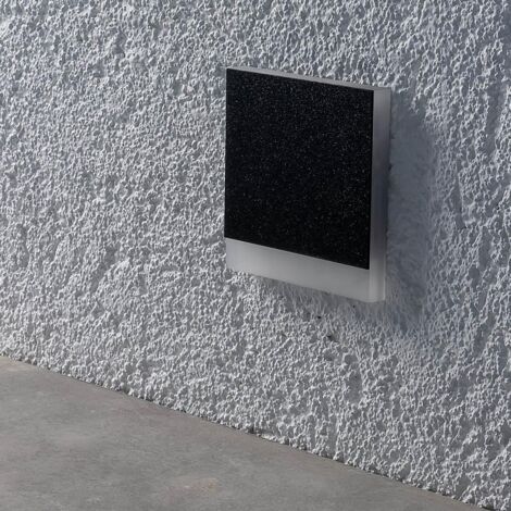 IP44 LED Treppenstufenleuchte 230V Wandleuchte eckig schwarz - Lichtfarbe: Warmweiß 3000K 1,5W - Lichtaustritt: Orbis