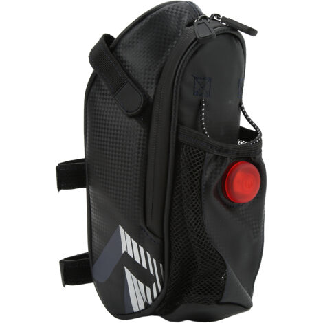 IP44 wasserdichte Satteltasche mit LED-Rücklicht und Flaschentasche