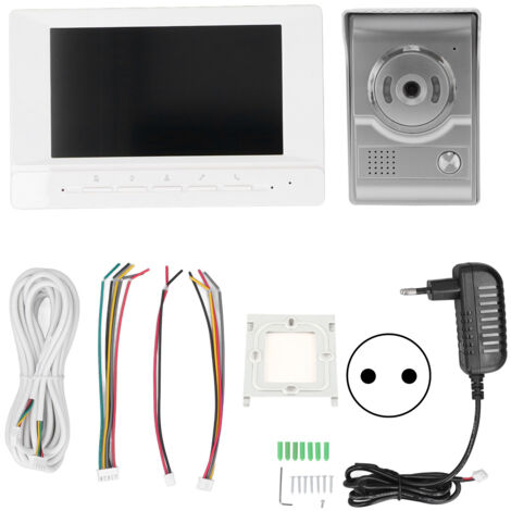 IP55 wasserdichtes Video-Türsprechanlagensystem mit Nachtsicht und Video-Türklingel für Hotels, Büros und Privathaushalte, EU-Stecker