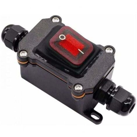IP65 220V Wippschalter – Elektrische Steuerung – Außenbereich/Badewanne – DPST, 4 Anschlüsse, rote LED – Für Elektriker und Hausbesitzer