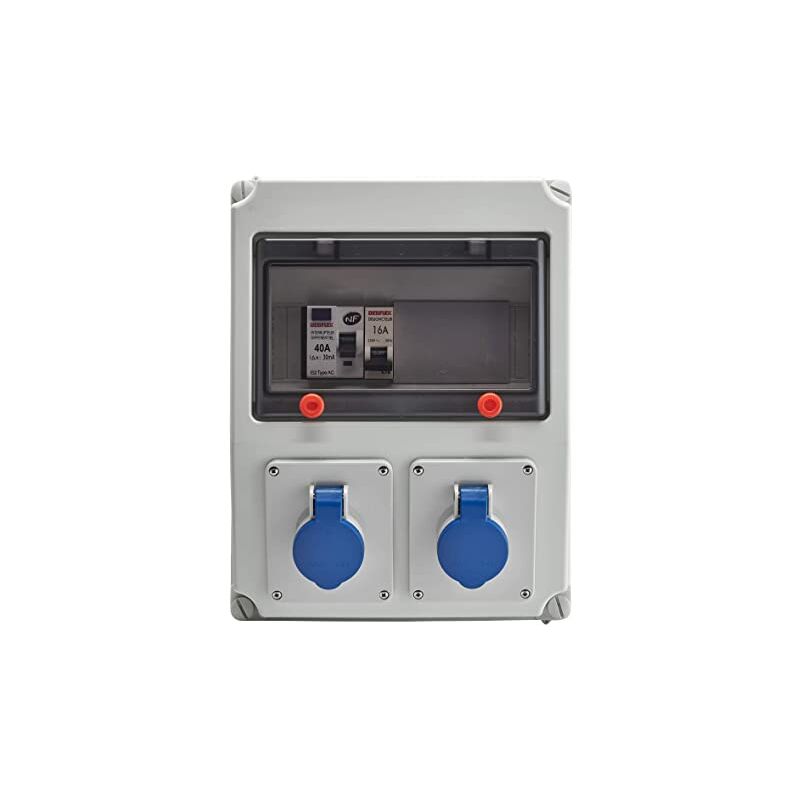 

Debflex - IP65 Inter-Diff caja de taller a prueba de agua + disyuntor + enchufe