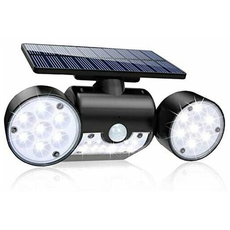 IP65 Waterproof Motion Sensor Solar Light, 30 LED Wireless Outdoor Solar Wall Light with 3 Security Lights for Garden Pathway
