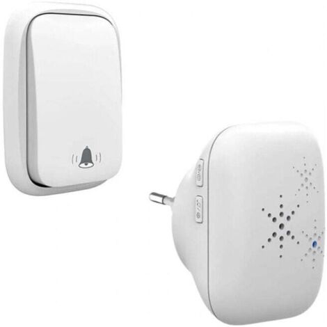 IP65 Waterproof Outdoor Battery-Free Wireless Doorbell Smart Home Pager Long Distance Ding Dong White MUMU