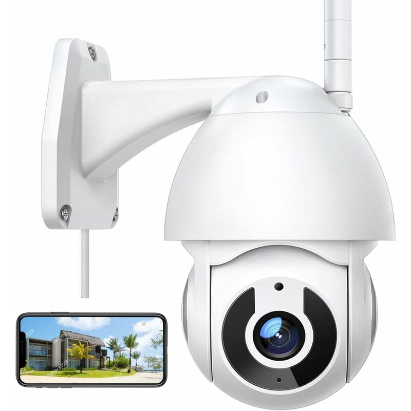 IP66 1080P Wireless Outdoor WiFi Security Camera for Home Security, Outdoor WiFi Security Camera with Motion Detection, Two-Way Audio, Noise Reduction