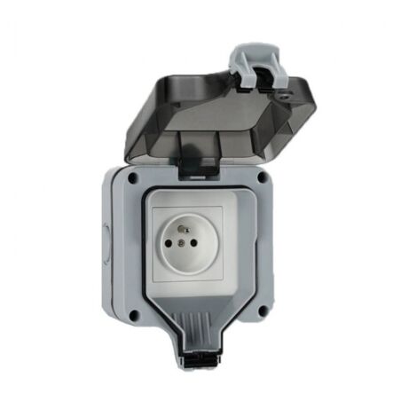 IP66 outdoor splashproof single row rainproof plug-in box waterproof outdoor socket, one hole