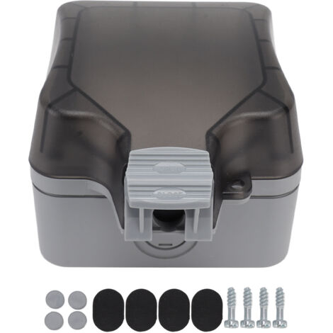 IP66 Outdoor Waterproof Switch Socket Box Surface Mounted Splashproof Dustproof Charging UK Socket 250V