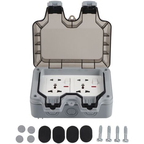 IP66 Wasserdichte Außensteckdose 13A/16A, sanddicht, wetterfest, EU-Standard 250V