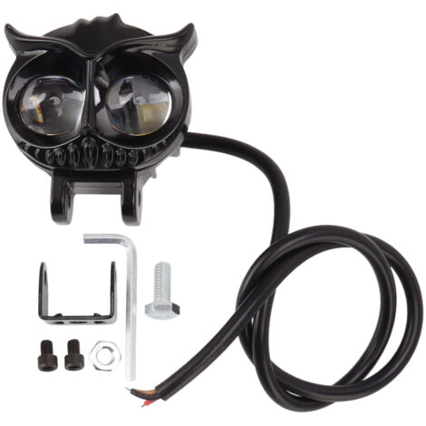 IP67 70mm LED-Motocross-Scheinwerfer, Abblendlicht, Aluminium, Vogel-Design, 2000LM, Weiß/Gelb, für 12-80V Fahrzeuge