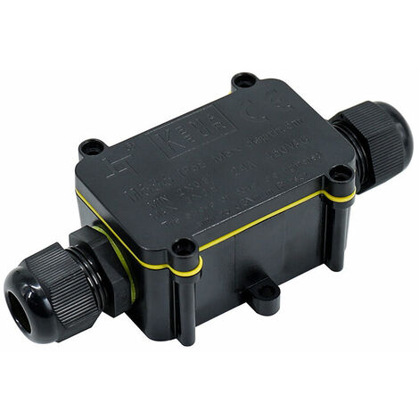 IP68 waterproof junction boxes, 2 way junction box outdoor lighting connector, 4mm to 11mm plastic cable gland external waterproof cable connector