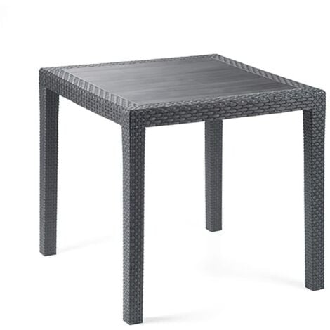 AC-DECO IPAE mesa resina ratan antracita king 80x80 cm. , Mesas resina ratan antracita king.- Medidas: 80x80x72 cm.- Realizada en resina.- Simil en ratan.- Ideal para jardin, playa, terraza, patio, balcon, e