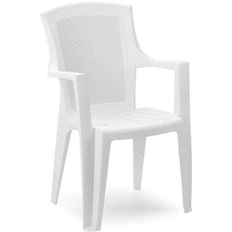 IPAE PROGARDEN - EDEN SEDIA IMPILABILE MONOBLOCCO COLORE BIANCO EDN025BI