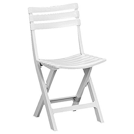 Ipae Progarden Sedia Pieghevole Birki - Bianca - 41x46x78 cm