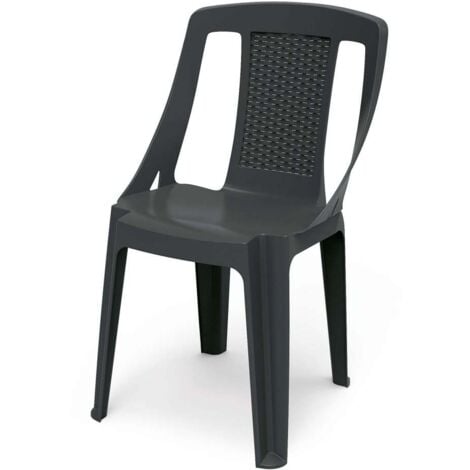 FER Ipae Progarden Sedia Resina Impilabile Procida - Antracite - 46x53x86 cm