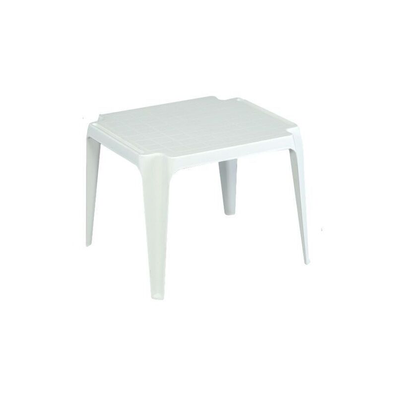 Progarden – Table en résine blanche 55x50 cm – 100% recyclable – Résistante aux agents atmosphériques – Empilable pour rangement facile Progarden – Table en résine blanche 55x50 cm – 100% recyclable – Résistante aux agents atmosphériques – Empilable pour rangement facile