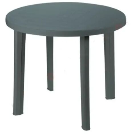 Ipae Progarden – Table ronde en polypropylène 90 cm – Résistante aux intempéries – Trou central pour parasol – Hauteur 72 cm – Poids léger 6,3 kg