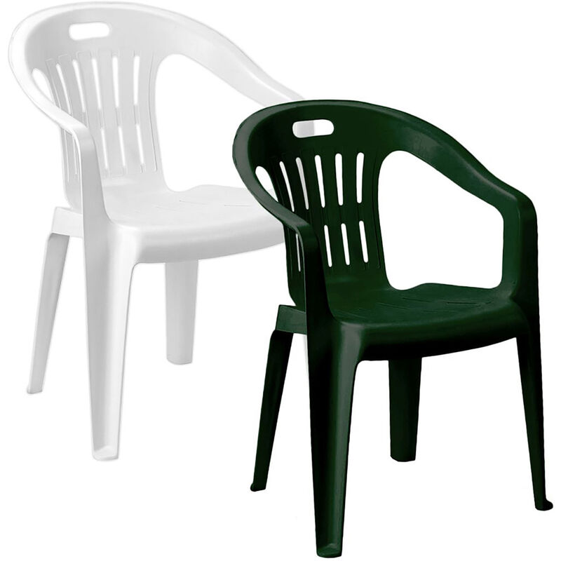 

Sillón resina respaldo bajo PIONA blanco - Ipae