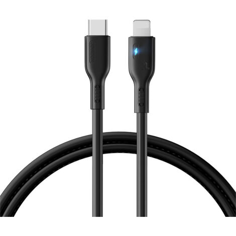 iPhone-Kabel mit LED-Anzeige USB-C - Lightning 20 W 2 m Schwarz