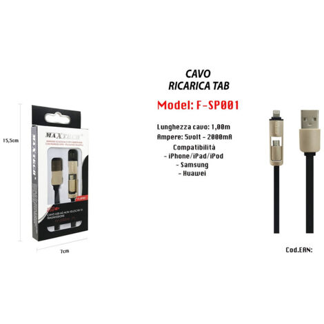Iphone Samsung Huawei 5volt-2000ma 1mt Maxtech F-sp001
