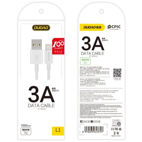 iPhone USB - Lightning 3A Kabel 1m Weiß