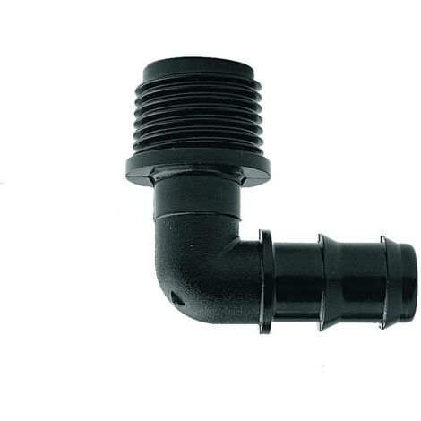Ipierre - Raccordo Di Connessione A Gomito 1/2 Maschio Con Portagomma Ø16 Mm