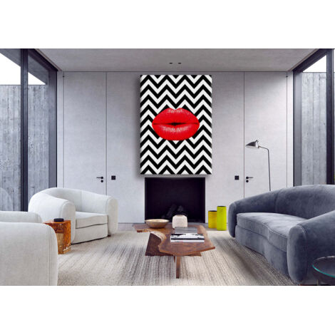 Ipnotickiss -  Quadro Canvas Contemporaneo su telaio in legno - Misura: 70x100 cm